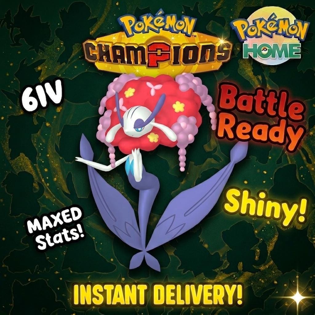 Shiny Florges Pokémon Champions 6IV Competitive Battle Ready – Champions Pokémon card photo