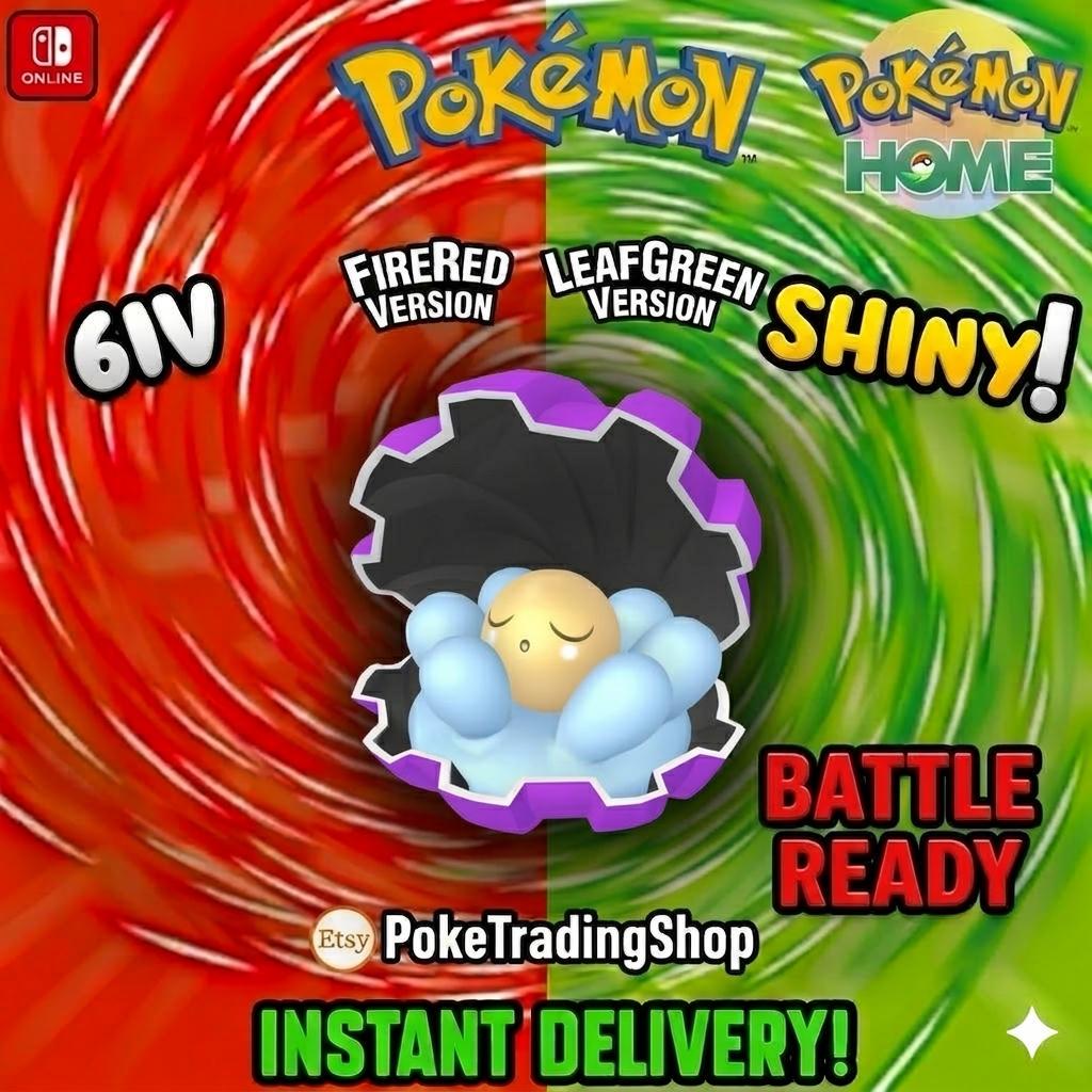 Foto de la carta Pokémon CLAMPERL VARIOCLOR Pokémon Rojo Fuego Verde Hoja 6IV Listo para el Combate Competitivo
