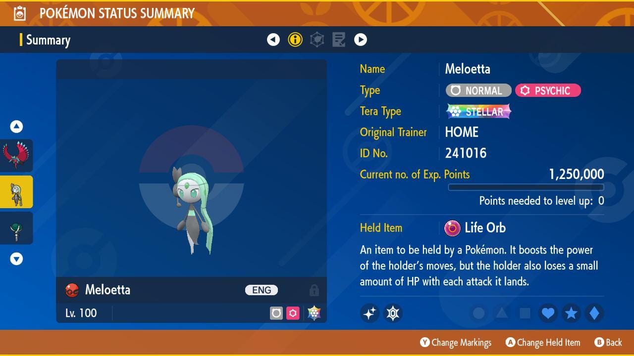 Shiny 6iv MELOETTA HOME EVENT Pokémon Scarlet and Violet 6IV Pokemon Competitive Pokerus Rare Pokemon Pokémon card photo 2