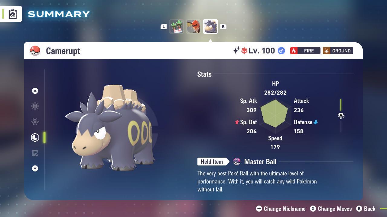 Shiny Alpha Camerupt Pokémon Legends ZA 6IV Competitive Battle Ready Pokémon card photo 2