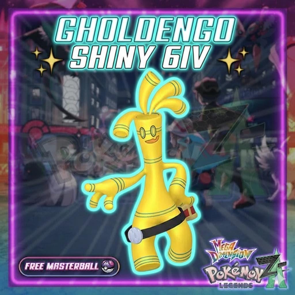 Shiny Gholdengo Pokemon Legends ZA Mega Dimension DLC 6IV Competitive Battle Ready Pokémon card photo