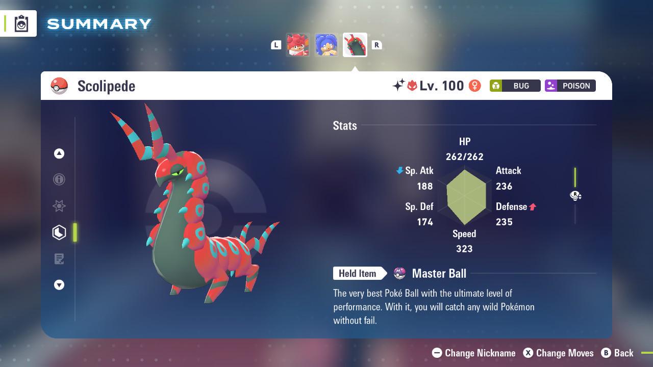 Shiny Alpha Scolipede Pokémon Legends ZA 6IV Competitive Battle Ready Pokémon card photo 2