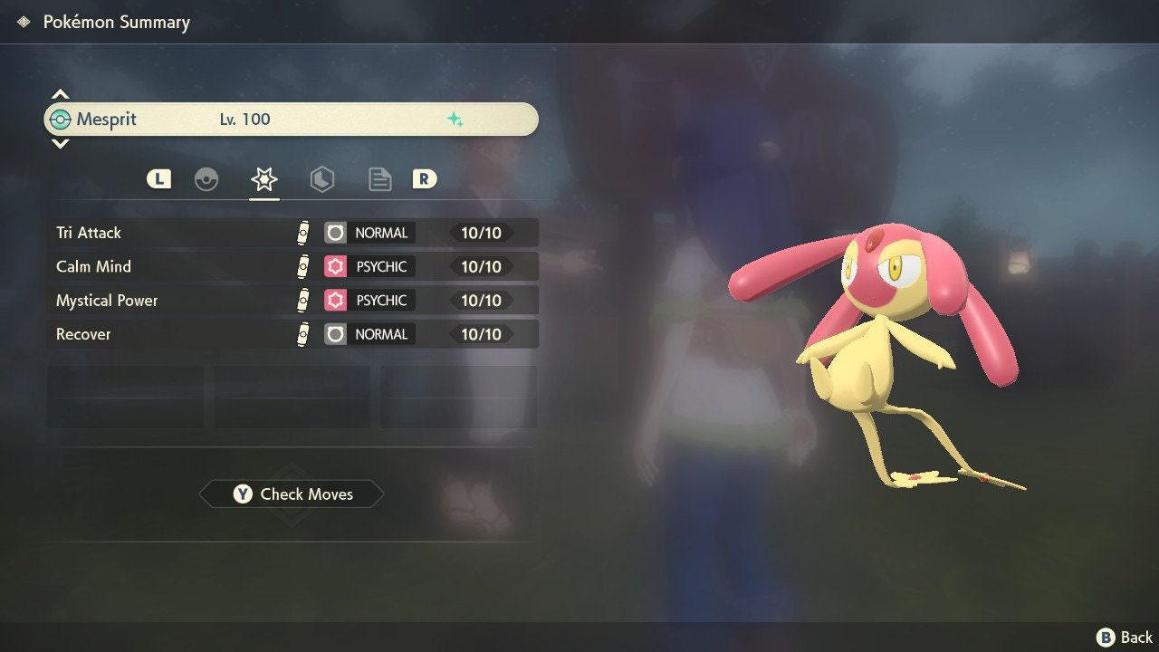 Shiny MESPRIT Pokemon Legends Arceus 6IV Competitive Battle Ready – Legends Arceus Pokémon card photo