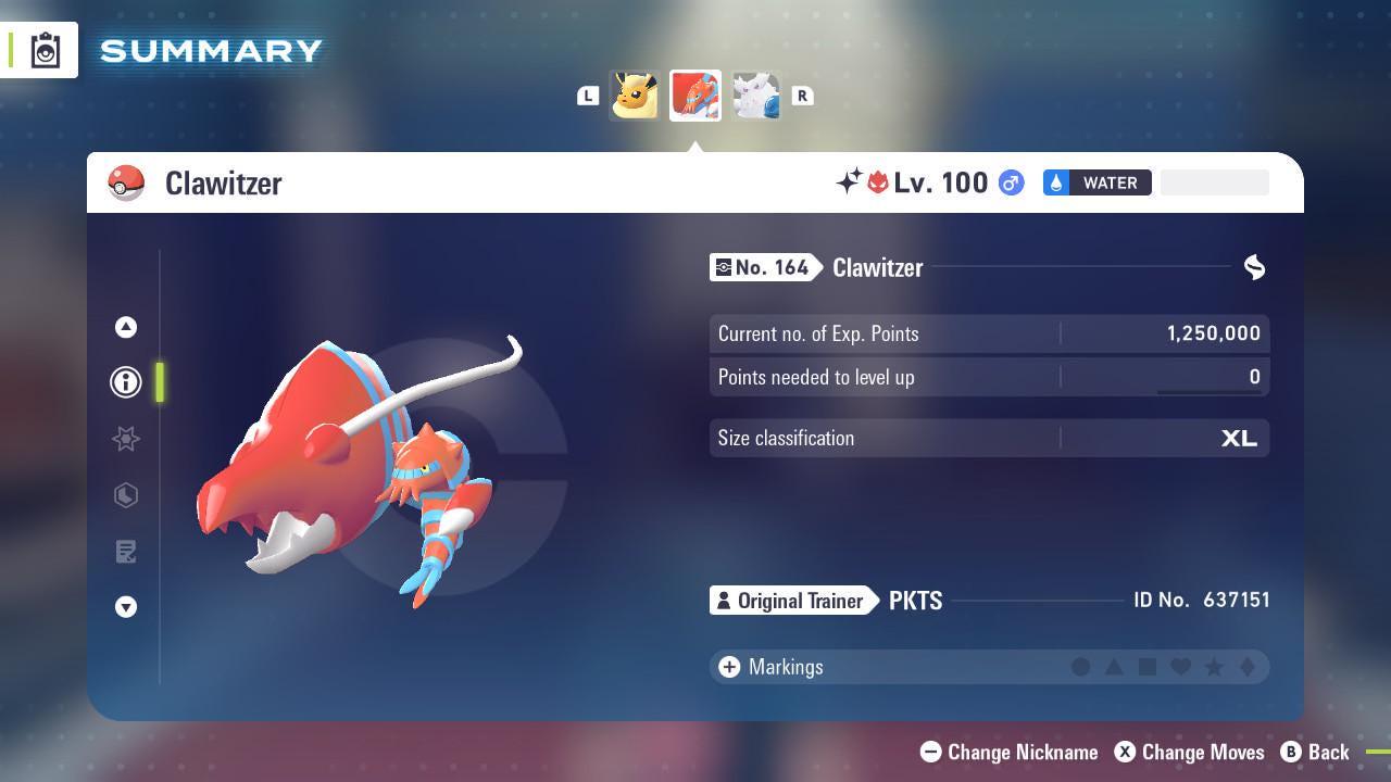 Shiny Alpha Clawitzer Pokémon Legends ZA 6IV Competitive Battle Ready Pokémon card photo 2