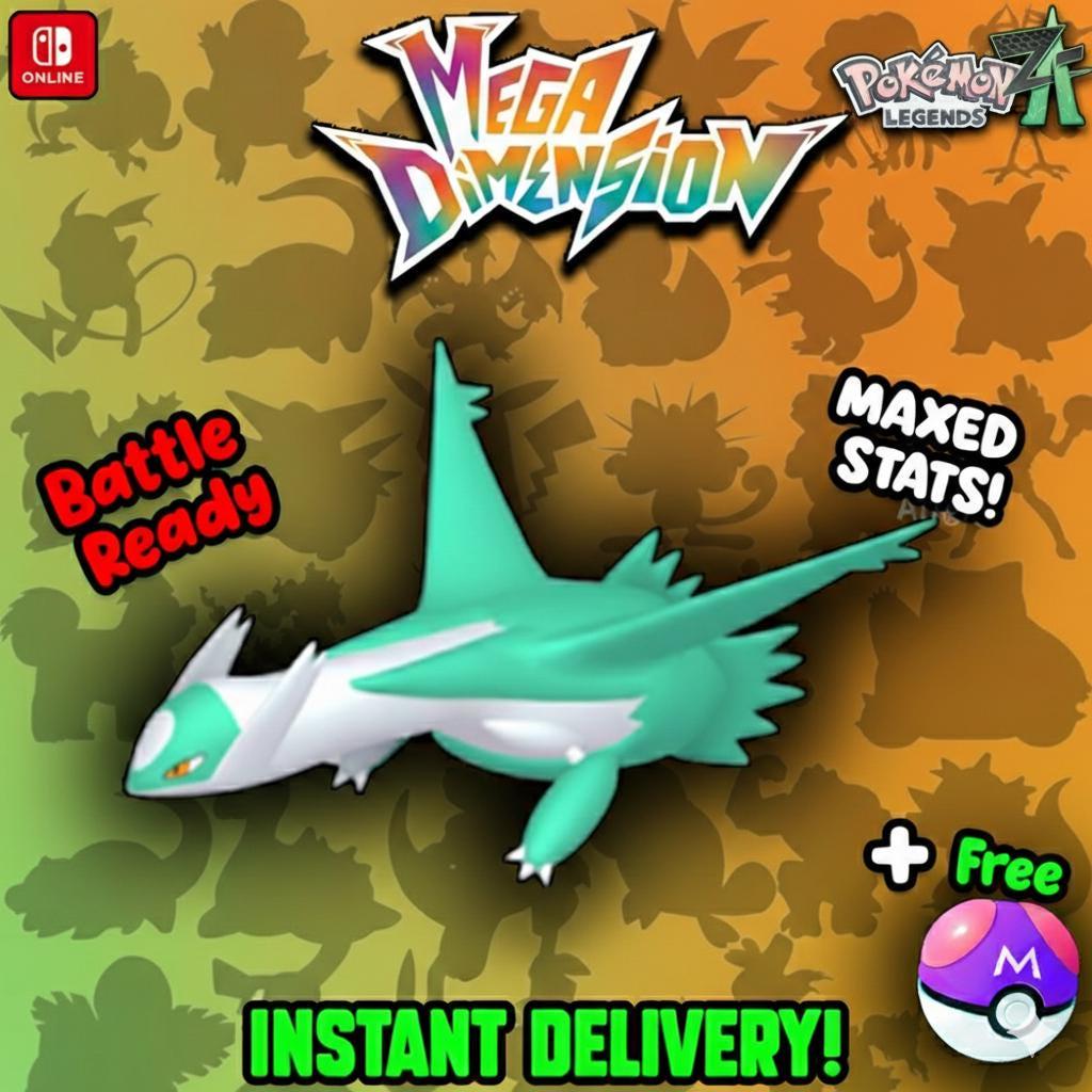 Shiny Latios Pokemon Legends Za Mega Dimension DLC 6IV Competitive Battle Ready – Pokémon Legends Z-A Pokémon card photo