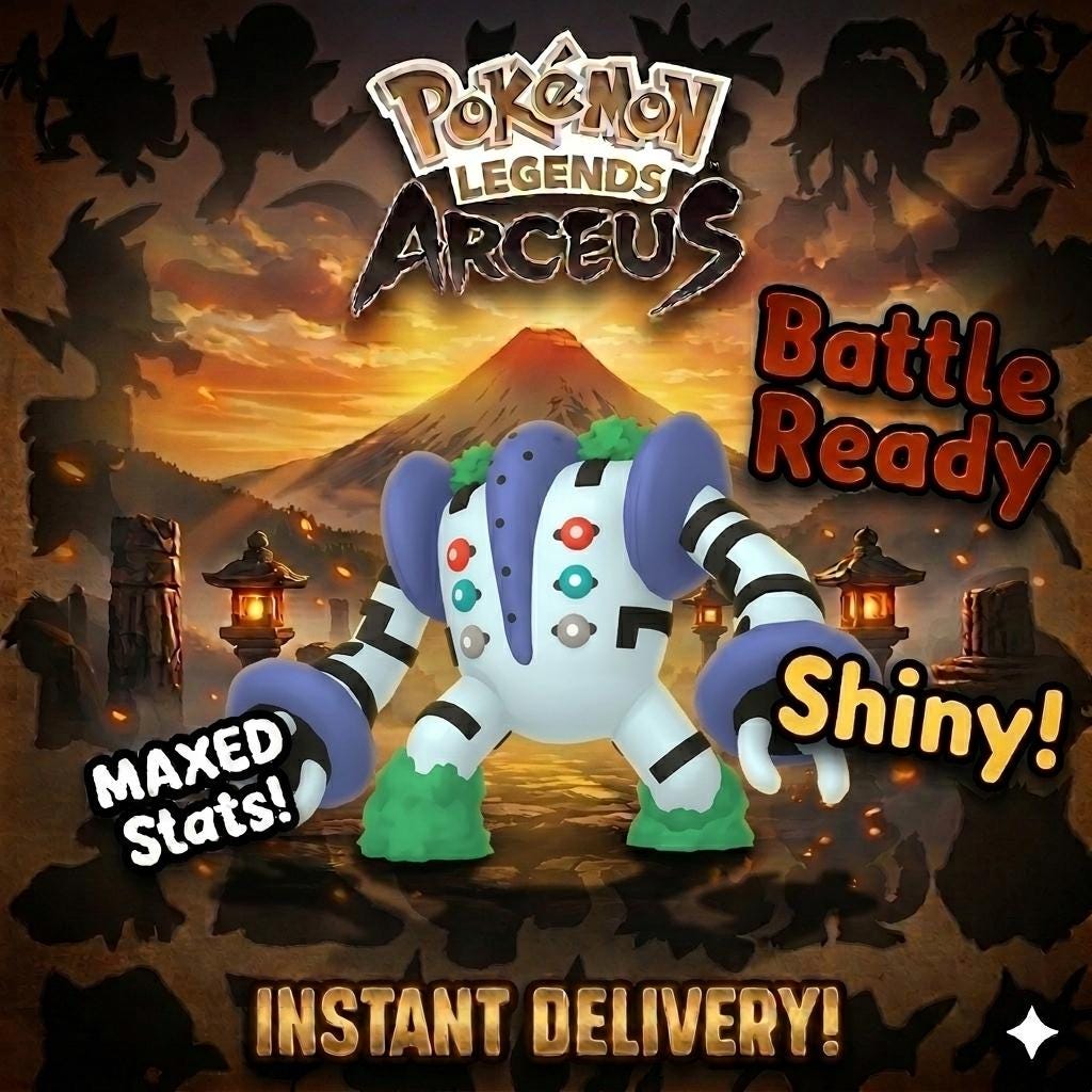 Shiny REGIGIGAS Pokemon Legends Arceus 6IV Competitive Battle Ready – Legends Arceus Pokémon card photo