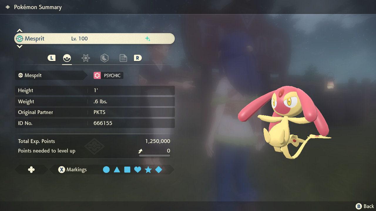 Shiny MESPRIT Pokemon Legends Arceus 6IV Competitive Battle Ready Pokémon card photo 2