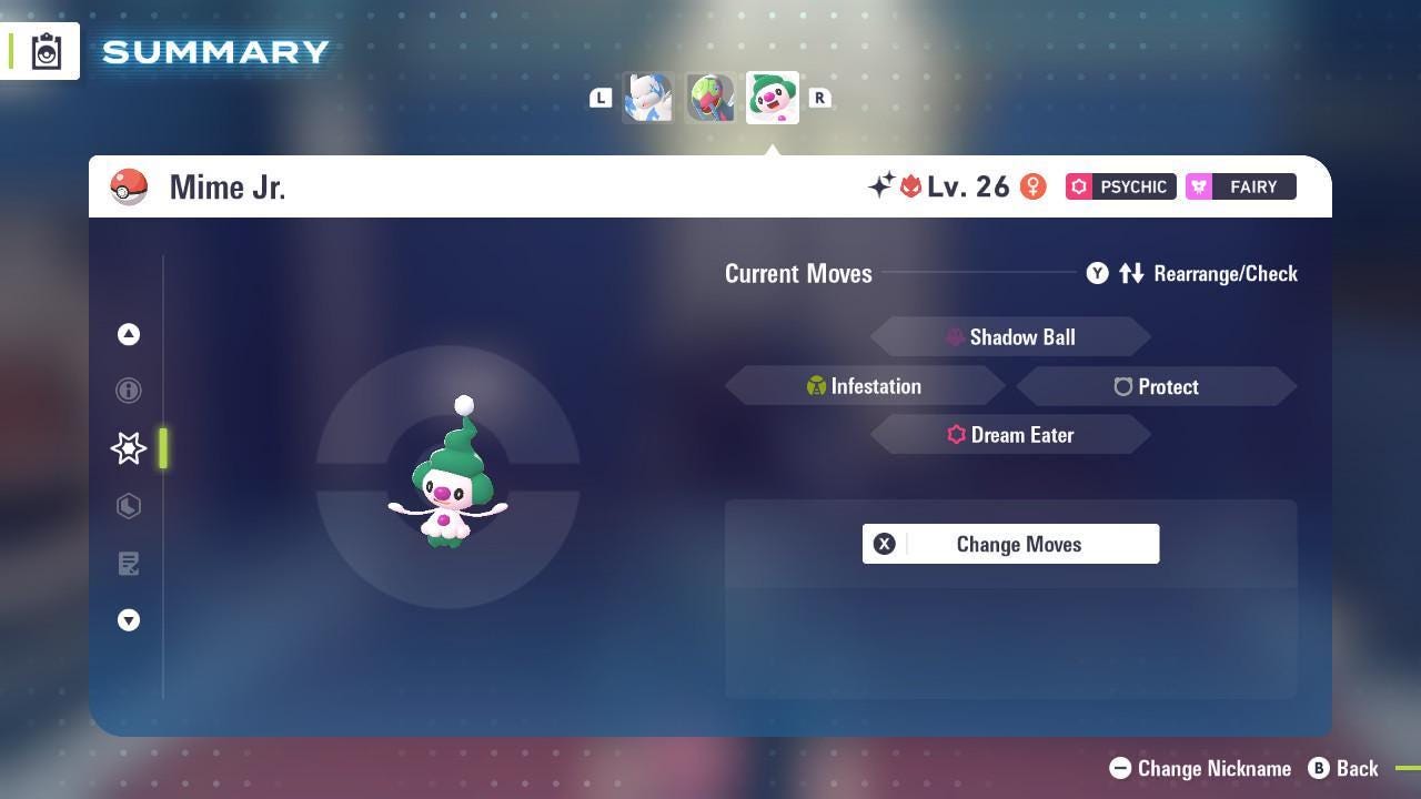 Shiny Alpha Mime Jr. Pokemon Legends Za Mega Dimension DLC 6IV Competitive Battle Ready Pokémon card photo 3
