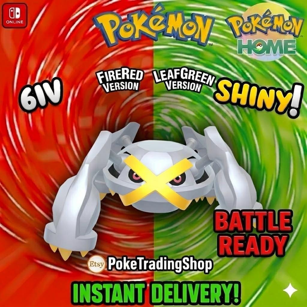 Foto de la carta Pokémon METAGROSS VARIOCLOR Pokémon Rojo Fuego Verde Hoja 6IV Listo para el Combate Competitivo