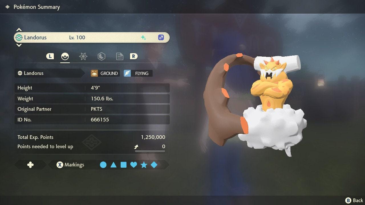 Shiny LANDORUS Pokemon Legends Arceus 6IV Competitive Battle Ready Pokémon card photo 3