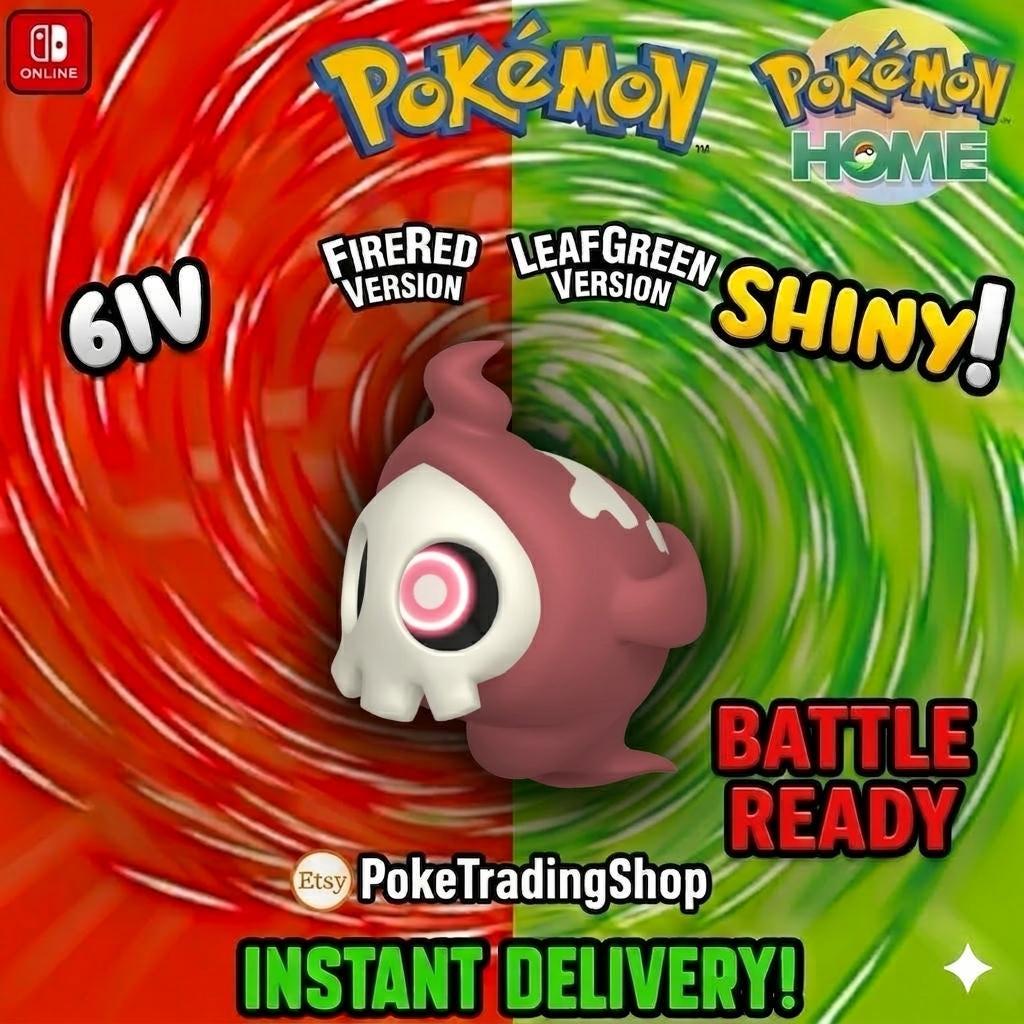 SHINY DUSKULL Pokémon FireRed LeafGreen 6IV Competitive Battle Ready Pokémon card photo