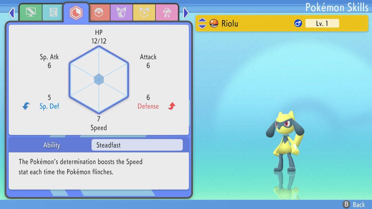 Foto de la carta Pokémon SHINY 6IV RIOLU Pokémon Diamante Brillante y Perla Reluciente 6IV Competitivo Listo para la Batalla 4