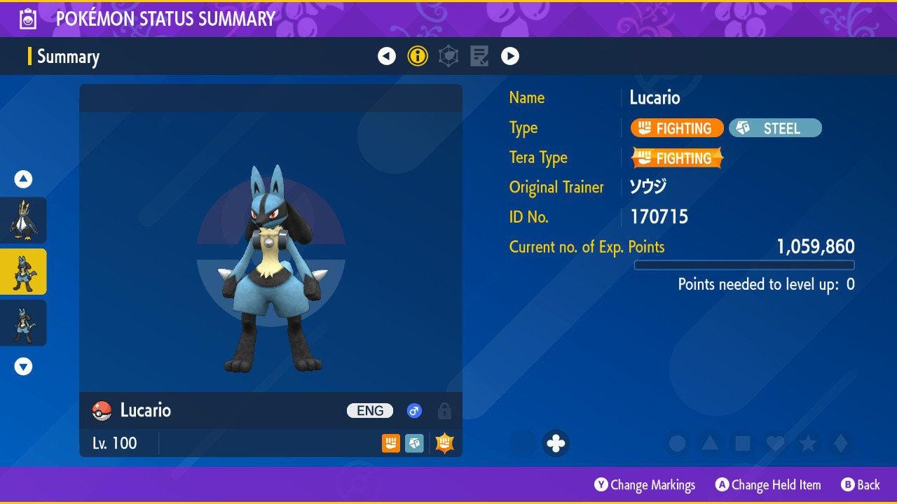 ASH LUCARIO EVENT Pokémon Scarlet Violet 6IV Competitive Battle Ready Rare Pokemon – Exclusive Event Pokémon Pokémon card photo