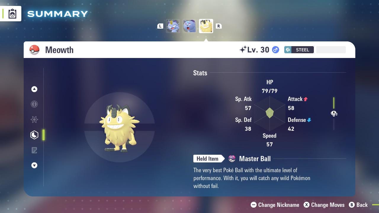 Shiny Galarian Meowth 6IV Competitive Battle Ready Pokémon card photo
