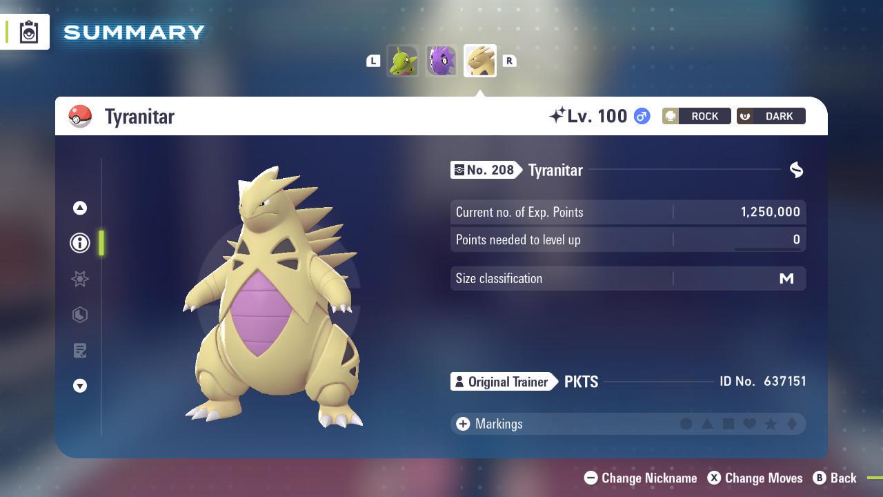 Фото покемона Блестящий TYRANITAR Pokémon Legends ZA 6IV Готовый к соревновательным боям 2