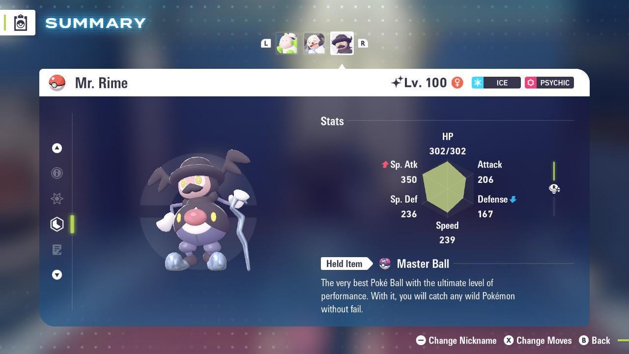Shiny Mr. Rime Pokemon Legends ZA Mega Dimension DLC 6IV Competitive Battle Ready Pokémon card photo