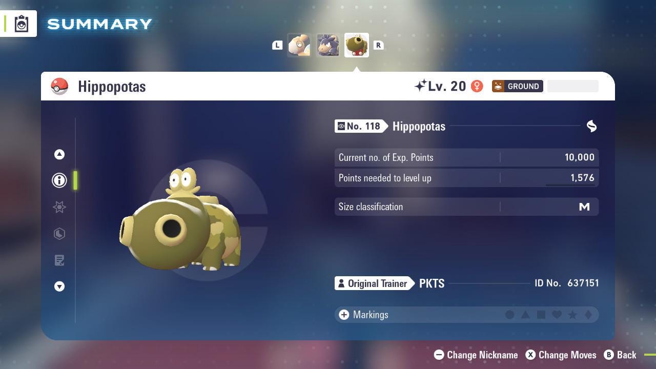 Shiny HIPPOPOTAS Pokémon Legends ZA 6IV Competitive Battle Ready Pokémon card photo 2