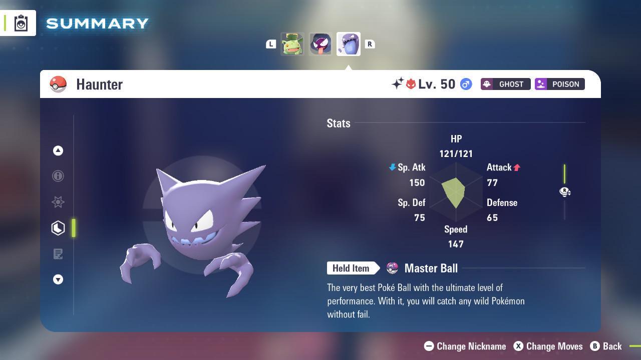 Shiny Alpha Haunter Pokémon Legends ZA 6IV Competitive Battle Ready Pokémon card photo 2
