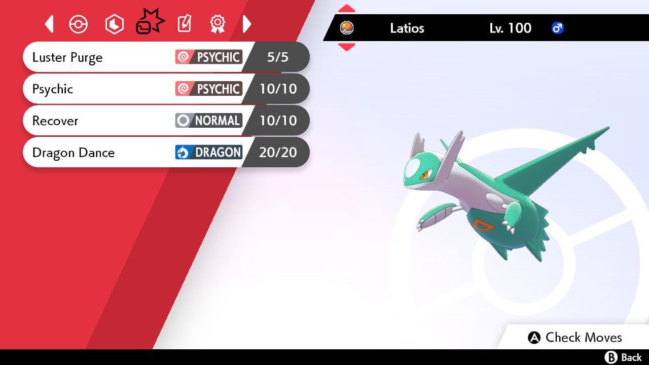 Shiny LATIOS Pokemon Sword Shield 6IV Competitive Battle Ready Pokémon card photo 3