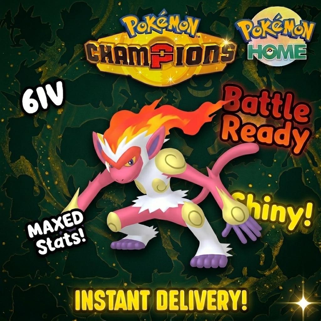 Shiny Infernape Pokémon Champions 6IV Competitive Battle Ready – Champions Pokémon card photo