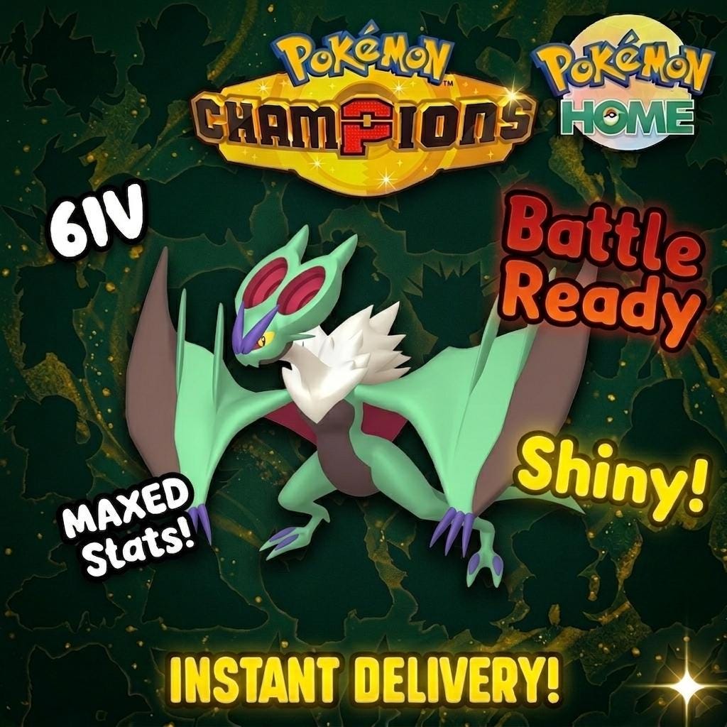 Shiny Noivern Pokémon Champions 6IV Competitive Battle Ready – Champions Pokémon card photo