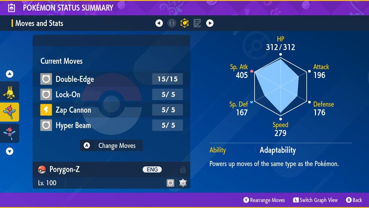 Фото покемона Shiny PORYGON Z Pokémon Scarlet and Violet 6IV Готовый к битве 2