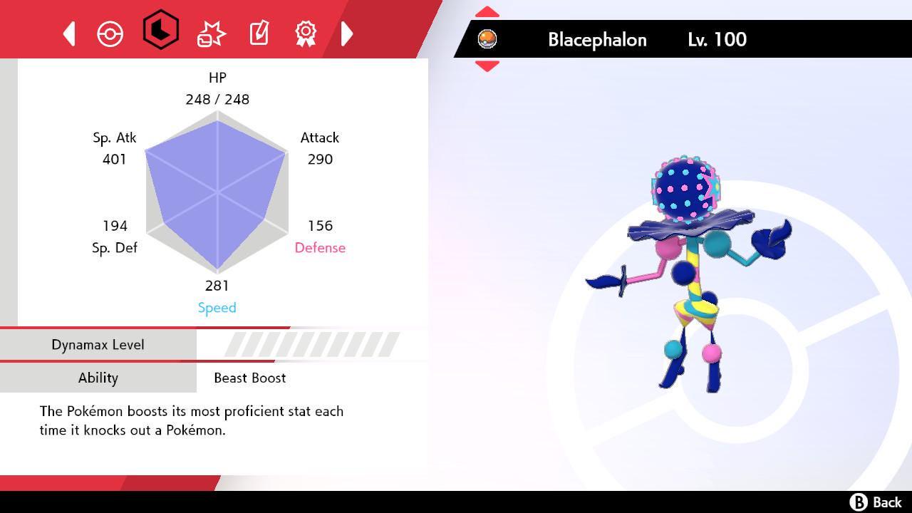 Shiny BLACEPHALON Pokemon Sword Shield 6IV Competitive Battle Ready Pokémon card photo 2
