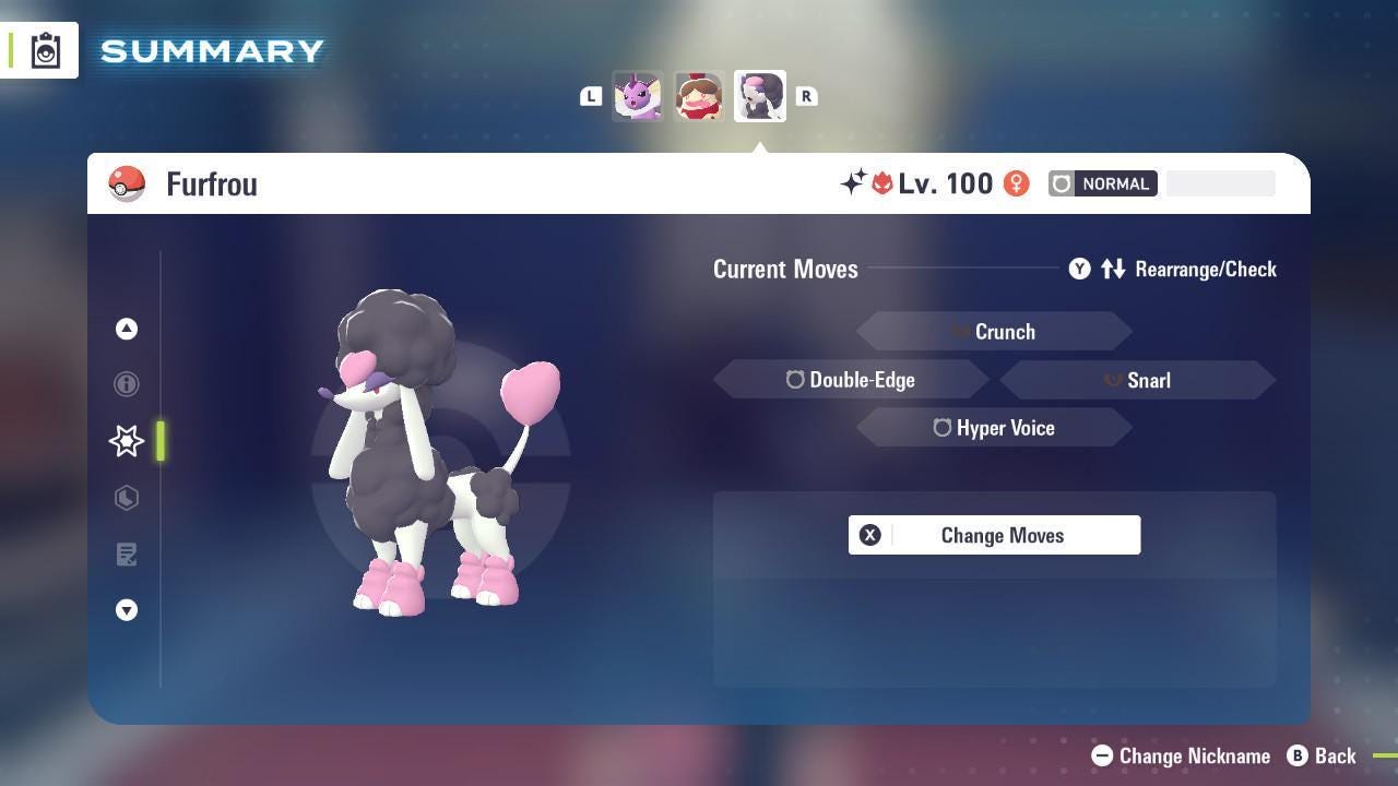 Shiny Alpha Heart Furfrou Pokémon Legends ZA 6IV Competitive Battle Ready Pokémon card photo 3