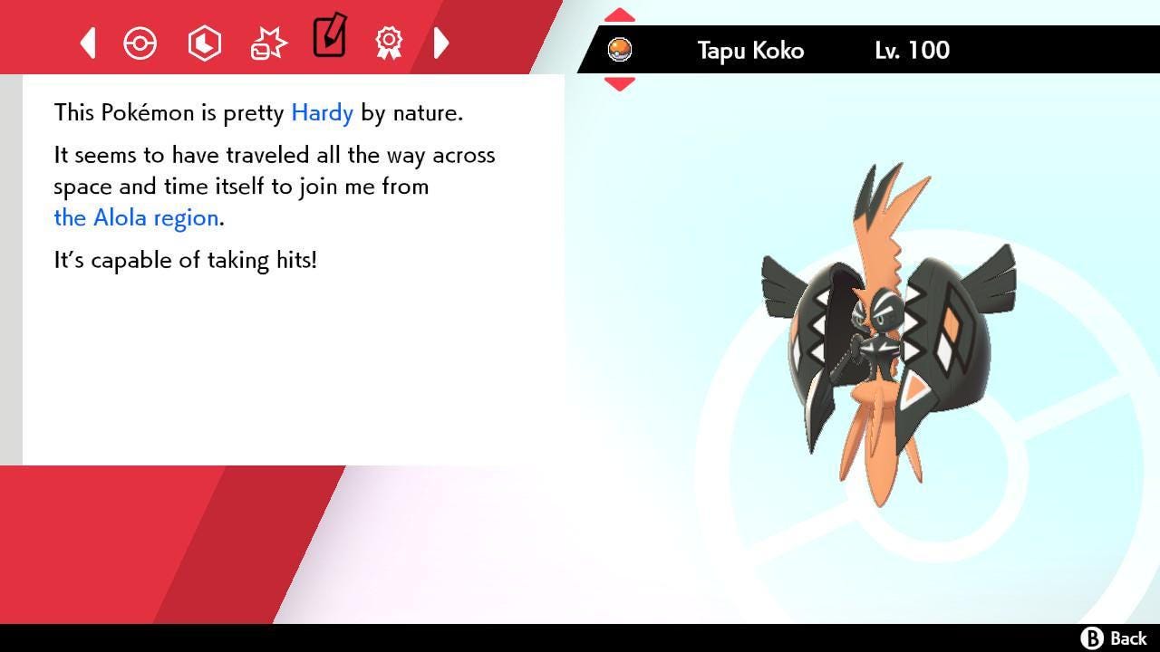 Shiny 6IV TAPU KOKO Pokemon Sword Shield 6IV Competitive Battle Ready Pokémon card photo 4