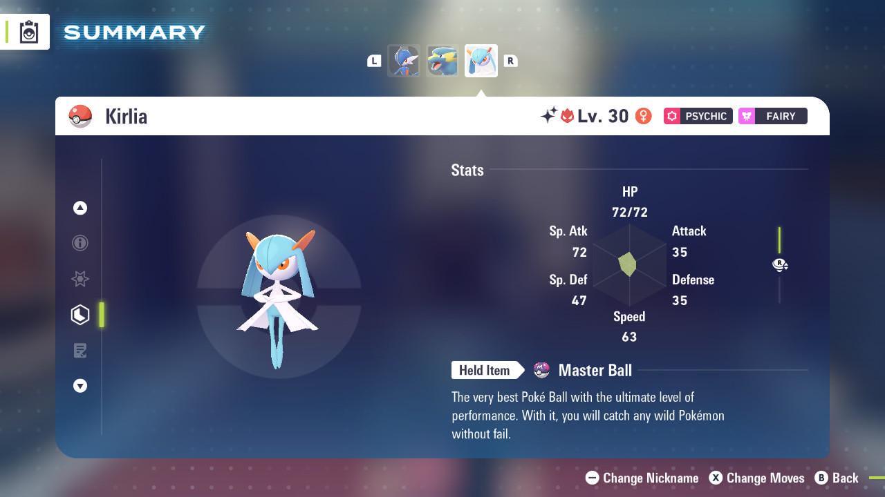 Shiny Alpha Kirlia Pokémon Legends ZA 6IV Competitive Battle Ready – Pokémon Legends Z-A Pokémon card photo