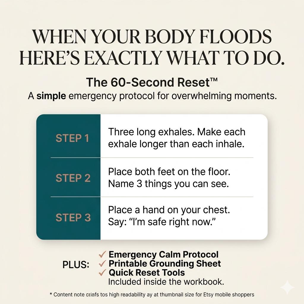 Nervous System Reset Workbook PDF Somatic Healing Workbook Grounding Exercises Anxiety Relief Stress Recovery Burnout Recovery Pokémon card photo 4
