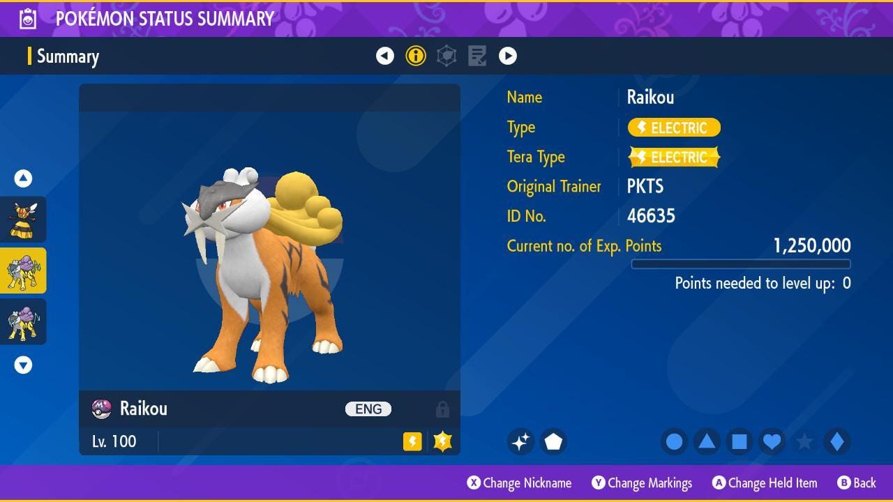 Shiny RAIKOU Pokémon Scarlet and Violet 6IV Competitive Battle Ready Pokémon card photo 2