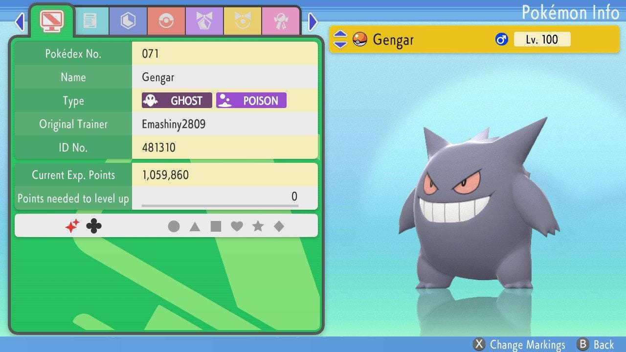 SHINY 6IV GENGAR Pokemon Brilliant Diamond Shining Pearl 6IV Competitive Battle Ready Pokémon card photo 4