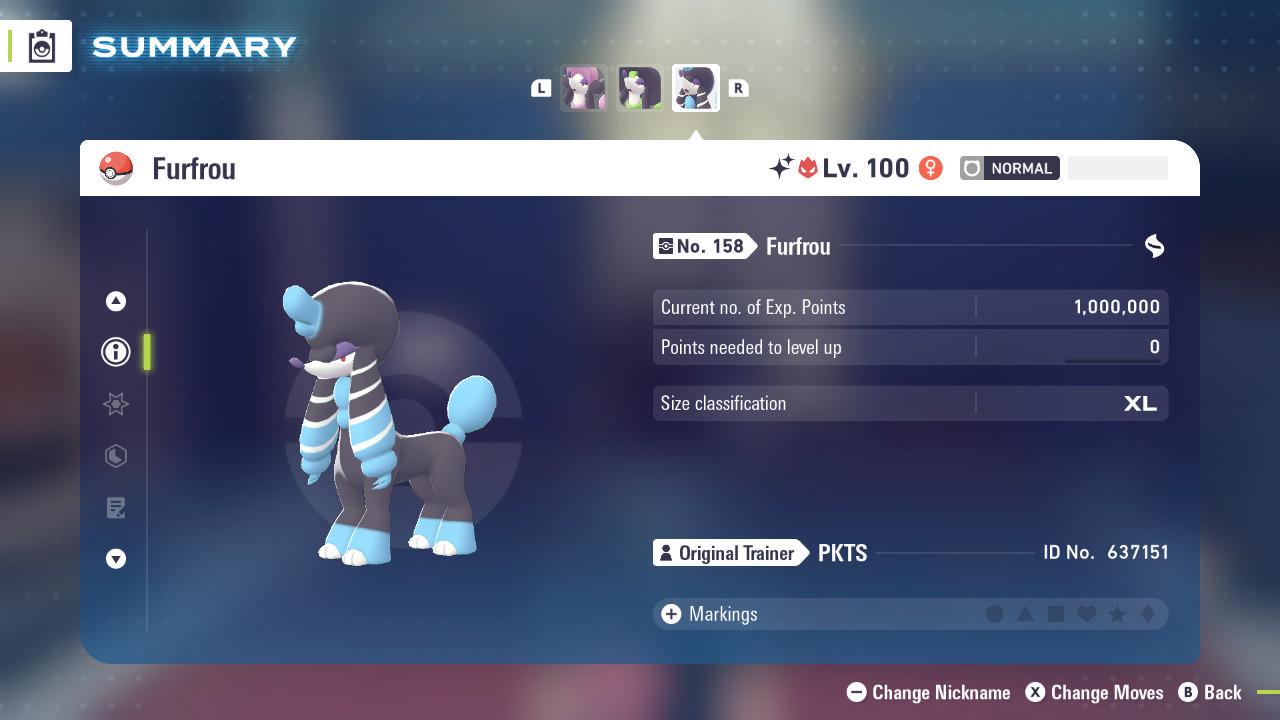 Foto de la carta Pokémon Furfrou La Reine Alpha variocolor Pokémon Legends ZA 6IV Listo para el combate competitivo 4