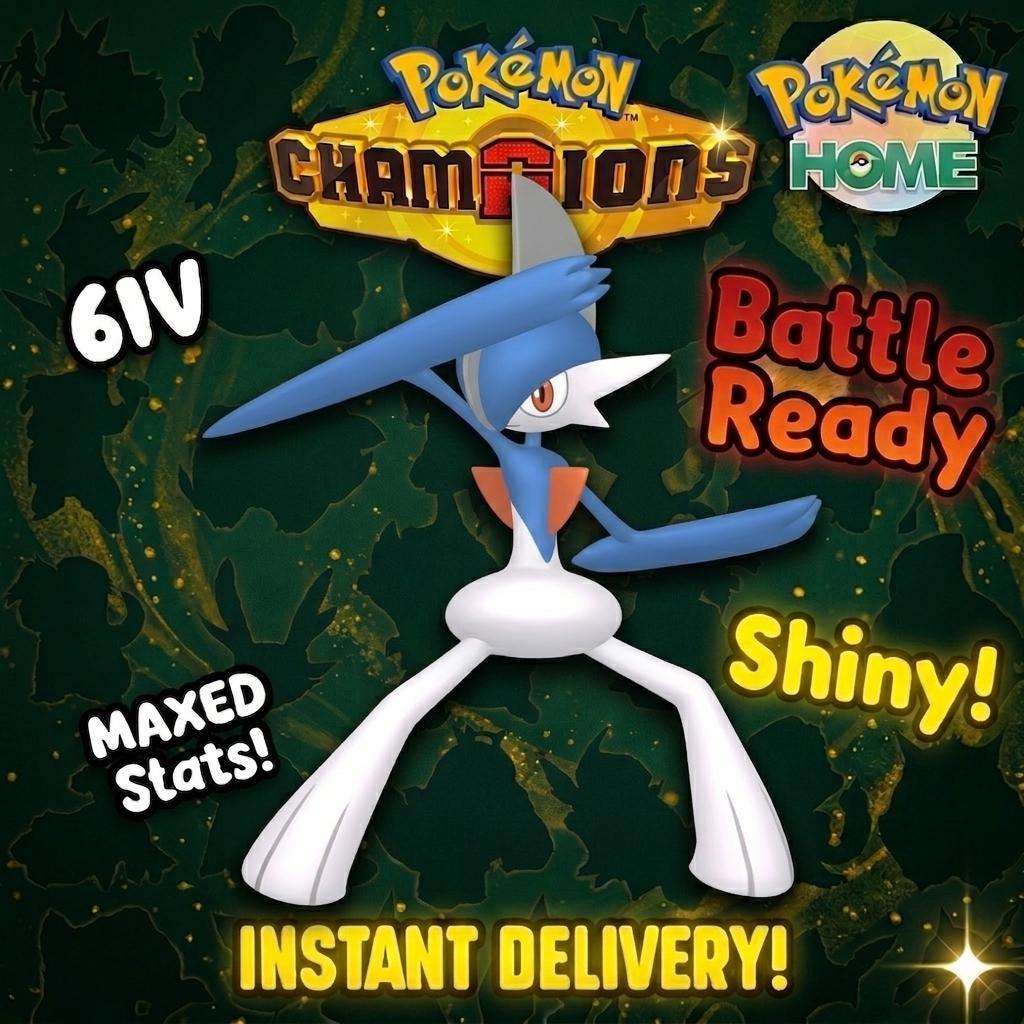 Shiny Gallade Pokémon Champions 6IV Competitive Battle Ready – Champions Pokémon card photo