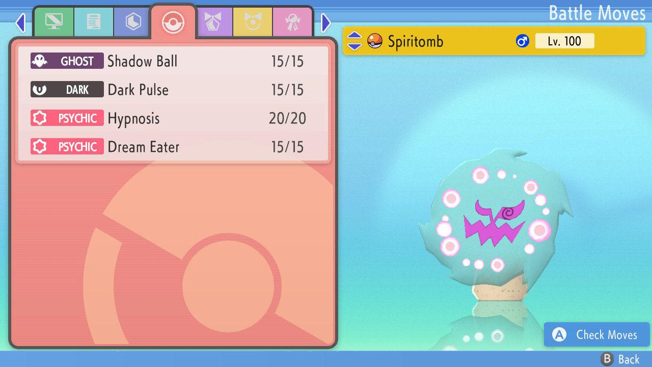 SHINY 6IV SPIRITOMB Pokemon Brilliant Diamond Shining Pearl 6IV Competitive Battle Ready – Brilliant Diamond & Shining Pearl Pokémon card photo