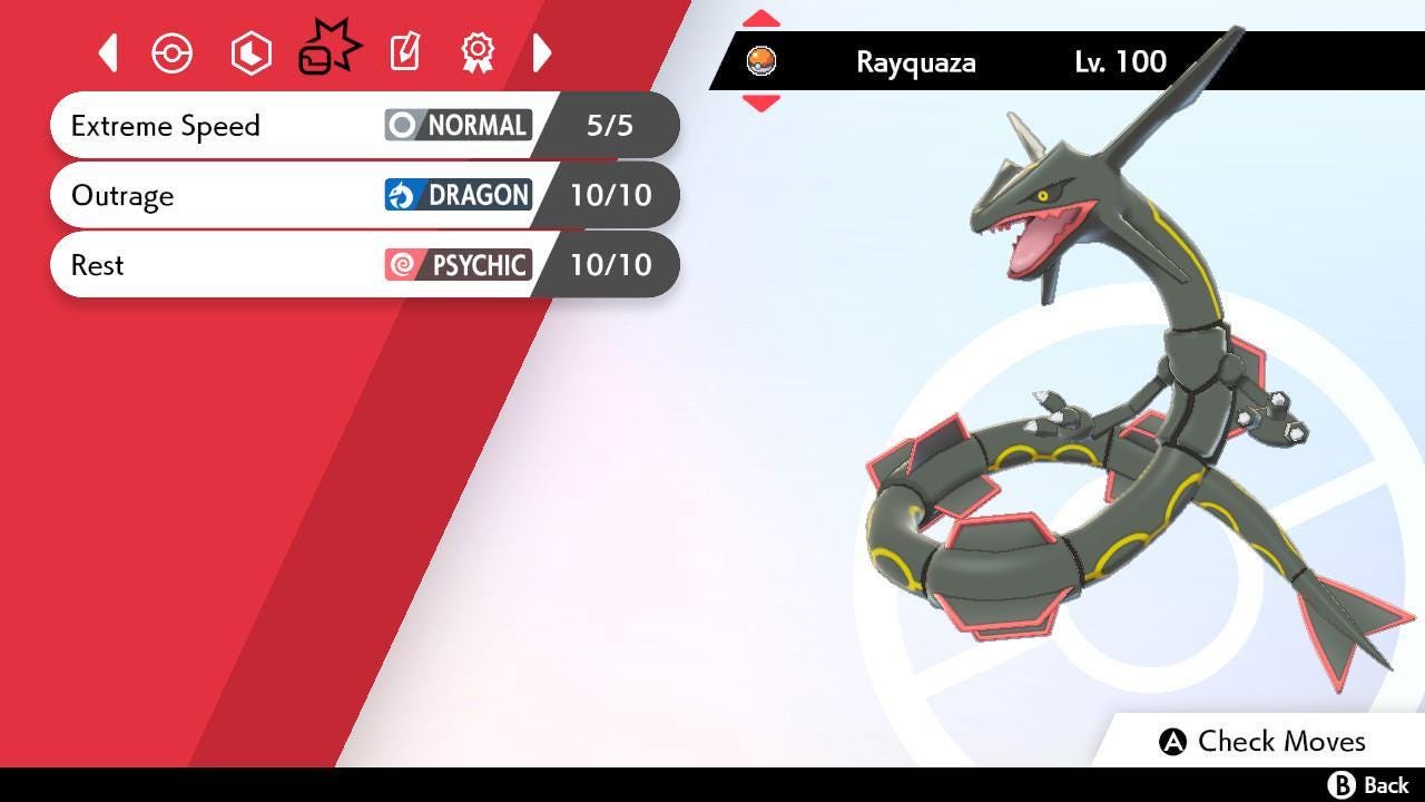 Shiny RAYQUAZA Pokemon Sword Shield 6IV Competitive Battle Ready Pokémon card photo 4