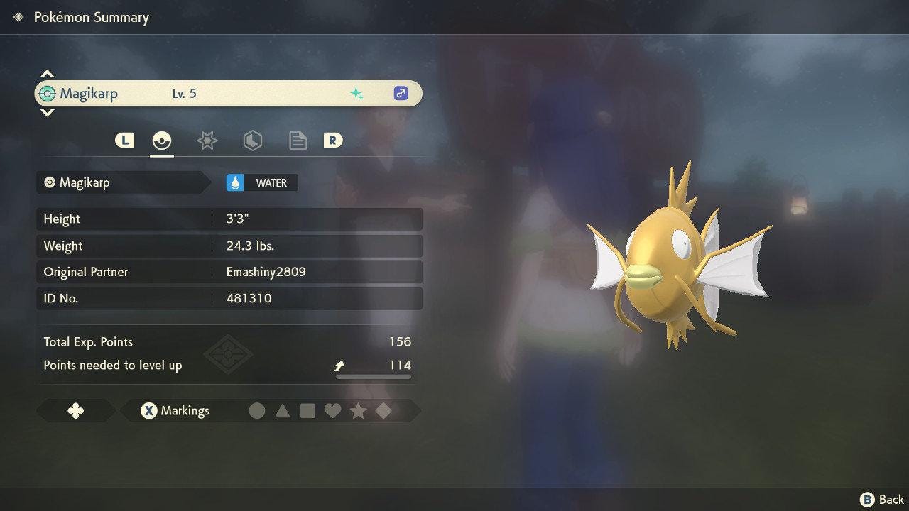 Shiny MAGIKARP Pokemon Legends Arceus 6IV Competitive Battle Ready Pokémon card photo 2
