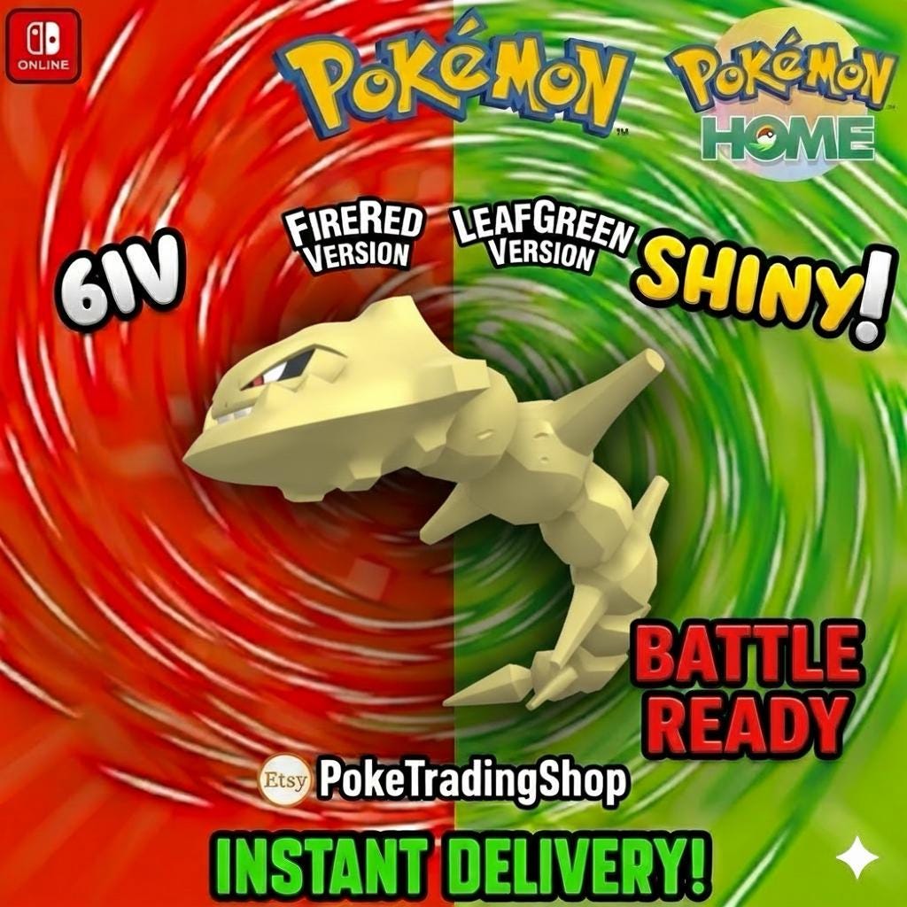 SHINY STEELIX Pokémon FireRed LeafGreen 6IV Competitive Battle Ready Pokémon card photo