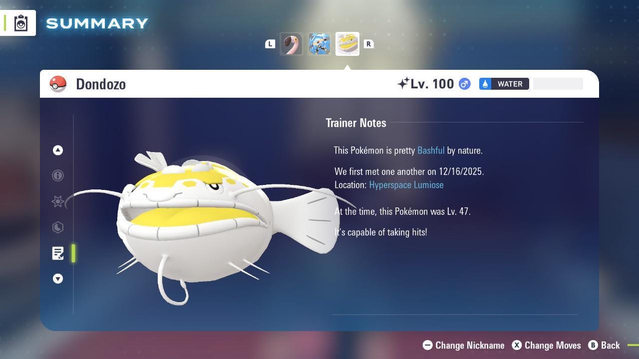 Shiny Dondozo Pokemon Legends ZA Mega Dimension DLC 6IV Competitive Battle Ready Pokémon card photo 4