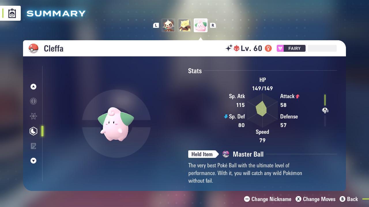 Shiny Alpha Cleffa Pokémon Legends ZA 6IV Competitive Battle Ready Pokémon card photo 2