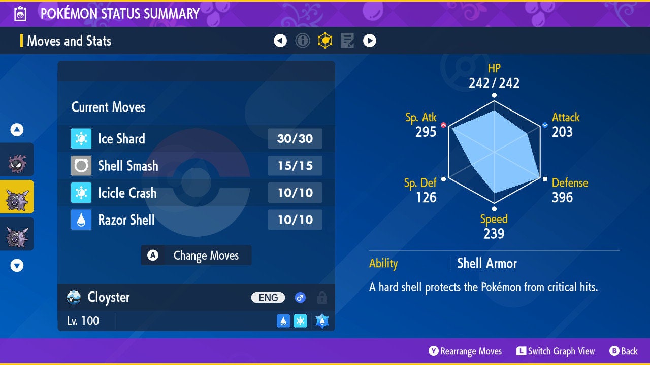 Shiny CLOYSTER Pokémon Scarlet Violet 6IV Competitive Battle Ready Pokémon card photo 3