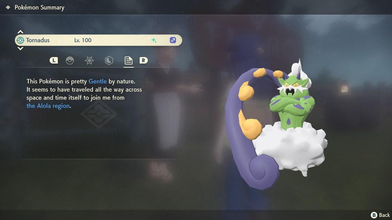 Shiny TORNADUS Pokemon Legends Arceus 6IV Competitive Battle Ready Pokémon card photo 4