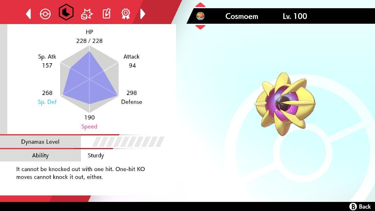 Shiny COSMOEM Pokemon Sword Shield 6IV Competitive Battle Ready Pokémon card photo 2