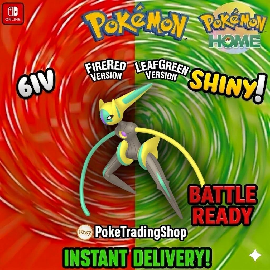Фото покемона БЛЕСТЯЩИЙ DEOXYS Скоростная форма Pokémon FireRed LeafGreen 6IV Готов к состязательным битвам