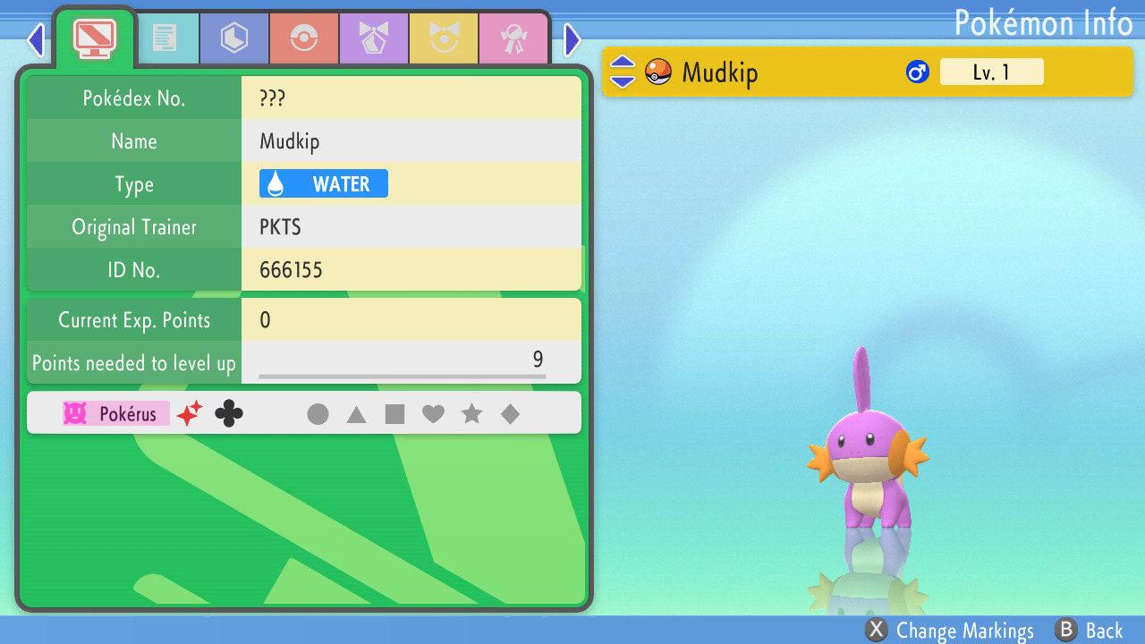 SHINY 6IV MUDKIP Pokémon Brilliant Diamond and Shining Pearl 6IV Competitive Battle Ready – Brilliant Diamond & Shining Pearl Pokémon card photo