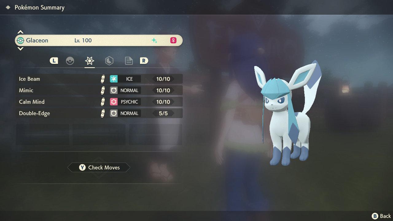 Shiny GLACEON Pokemon Legends Arceus 6IV Competitive Battle Ready – Legends Arceus Pokémon card photo