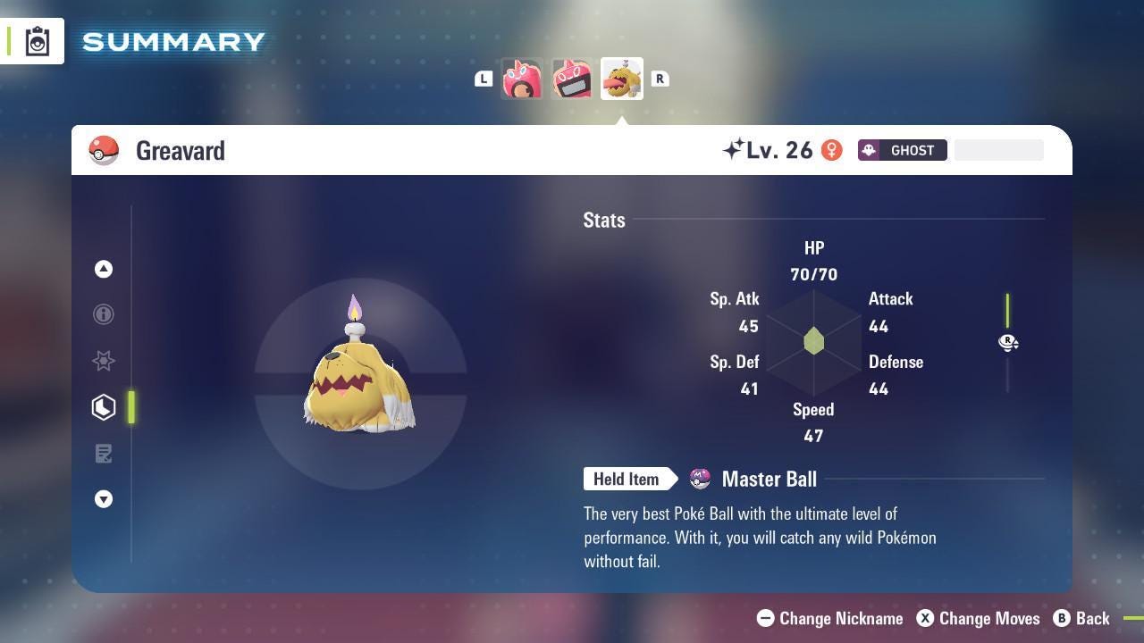 Shiny Greavard Pokemon Legends ZA Mega Dimension DLC 6IV Competitive Battle Ready Pokémon card photo