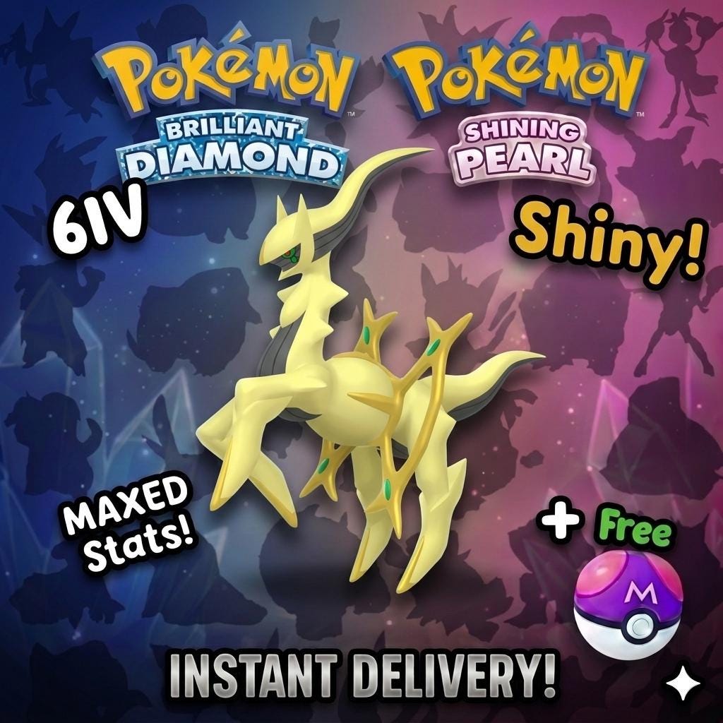 Shiny Arceus Pokemon Brilliant Diamond Shining Pearl 6IV Competitive Battle Ready – Brilliant Diamond & Shining Pearl Pokémon card photo