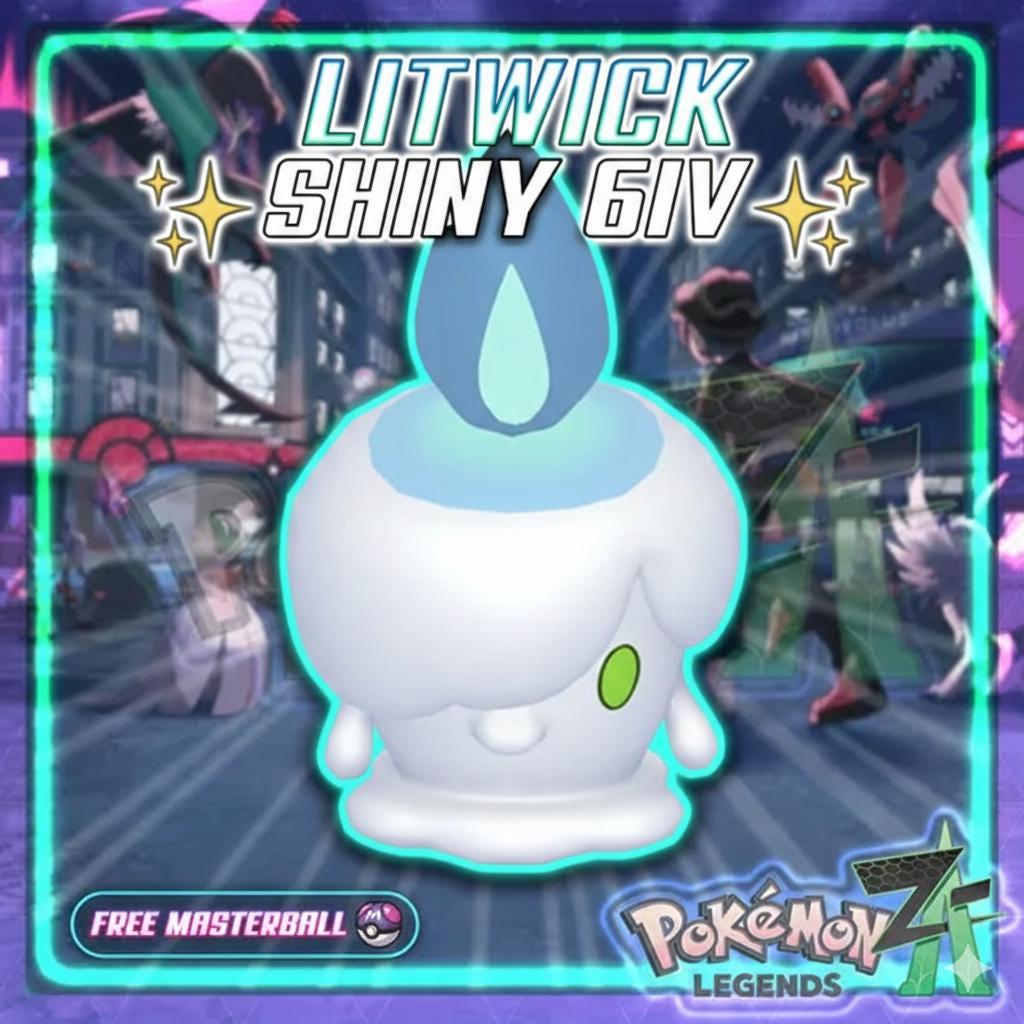 Foto de la carta Pokémon LITWICK Variocolor Pokémon Legends ZA 6IV Listo para el Combate Competitivo